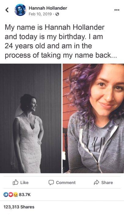Hannah Hollander's Viral Facebook Post